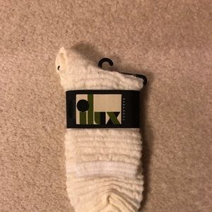 Organza Stripe Cream Cashmere Socks NWT